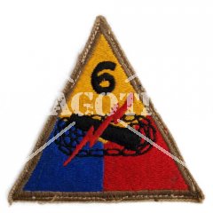 US PATCH 6TH ARMOURED DIVISION ORIGINALE