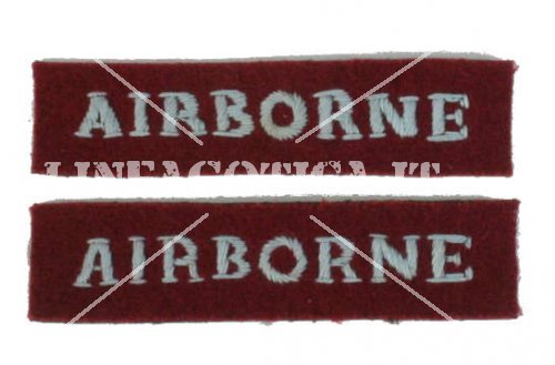 GB COPPIA PATCH AIRBORNE TESSUTE RIPRODUZIONE - Clicca l'immagine per chiudere